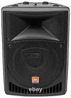 Pair Rockville Power Gig RPG8 8 Powered Active 800 Watt 2-Way DJ PA Speakers