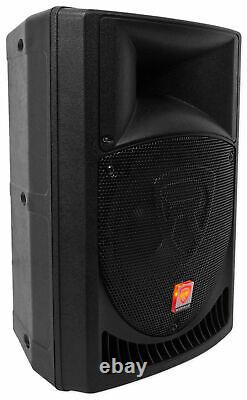 Pair Rockville Power Gig RPG8 8 Powered Active 800 Watt 2-Way DJ PA Speakers