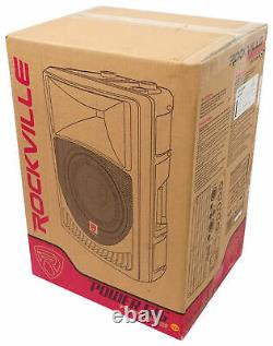 Pair Rockville Power Gig RPG8 8 Powered Active 800 Watt 2-Way DJ PA Speakers