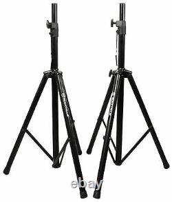 Pair Rockville RPG15 15 2000w Powered PA/DJ Speakers + 2 Stands + 2 Cables