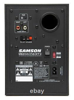 Pair Samson BT3 MediaOne 3 Powered Active Bluetooth Studio Monitor Speakers