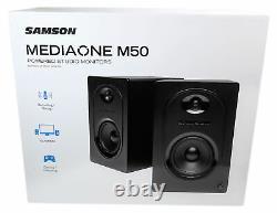 Pair Samson M50 5 Powered Studio/Computer/Podcast Reference Monitors Speakers