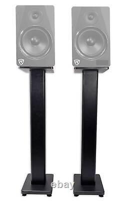 Pair Samson M50 5 Powered Studio Reference Monitors+Speaker Stands+Iso Pads