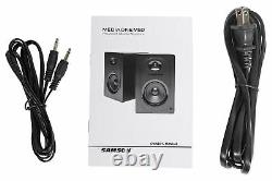 Pair Samson M50 5 Powered Studio Reference Monitors Speakers+Stands+Pads