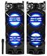 Pair Technical Pro Dual 10 Powered 3000w Bluetooth Speakers withUSB/SD/LED+Mic