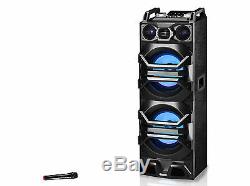 Pair Technical Pro Dual 10 Powered 3000w Bluetooth Speakers withUSB/SD/LED+Mic