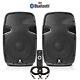 Pair Vonyx 12 Bluetooth Active Powered Speaker MP3 USB DJ PA Disco Party 1200W