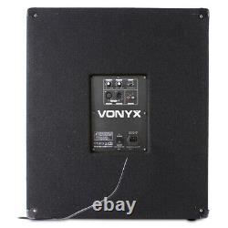 Pair Vonyx 18 Active Powered Subwoofers Bass Bins PA Speakers 2000W SSC2880