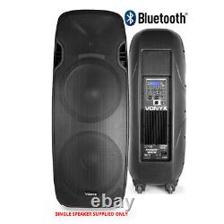 Pair Vonyx Active Powered Dual 15 Bluetooth DJ Disco PA Speakers Cables 1400W