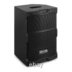 Pair of 10 Active PA DJ Speakers, 2-Way Loudspeakers with Stands PDY210A