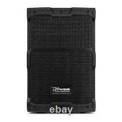 Pair of 10 Active PA DJ Speakers, 2-Way Loudspeakers with Stands PDY210A