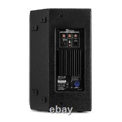Pair of 10 Active PA DJ Speakers, 2-Way Loudspeakers with Stands PDY210A