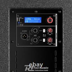 Pair of 12 Active PA DJ Speakers with Bluetooth, DSP and Stands PDY212A