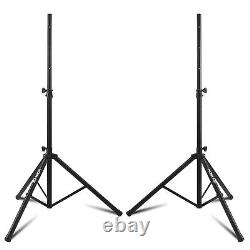 Pair of 12 Active PA DJ Speakers with Bluetooth, DSP and Stands PDY212A