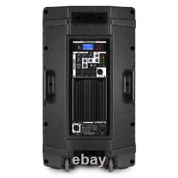 Pair of 12 Active Powered PA Speakers with Stands VSA120S DJ System