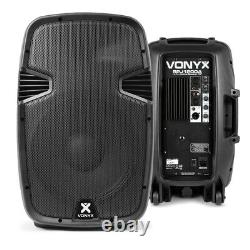 Pair of 12 Active Powered Speakers Mobile DJ Karaoke PA Set 1200W SSC2310