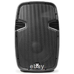 Pair of 12 Active Powered Speakers Mobile DJ Karaoke PA Set 1200W UK Stock