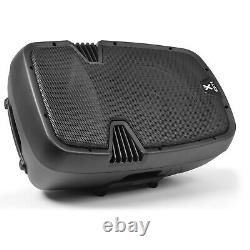 Pair of 12 Active Powered Speakers Mobile DJ Karaoke PA Set 1200W UK Stock