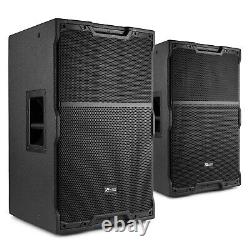 Pair of 15 Active DJ PA Speakers with Bluetooth and DSP PDY215A