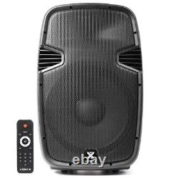 Pair of 15 Active PA Speakers with Stands & Bags SPJ1500ABT Powered DJ System