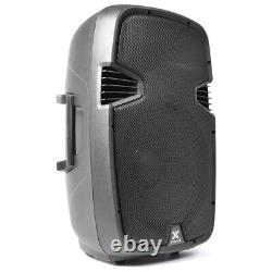 Pair of 15 Active PA Speakers with Stands & Bags SPJ1500ABT Powered DJ System