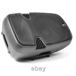 Pair of 15 Active PA Speakers with Stands & Bags SPJ1500ABT Powered DJ System