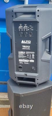 Pair of ALTO TS312 Powered Loudspeakers with Cables + Padded cases
