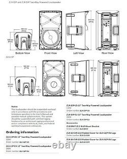 Pair of EV Electro Voice ZLX 12P 12 Two-Way Powered Loudspeaker Speakers