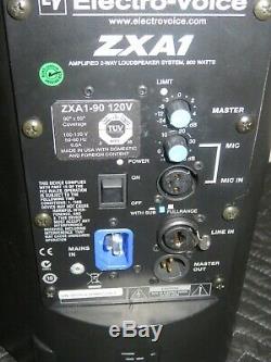 Pair of Electro-Voice EV ZXA1-90 Active DJ/Club Powered Loud-Speaker