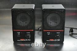 Pair of Fostex 6301b Powered Active Studio Monitor Speakers