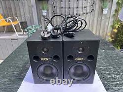 Pair of Fostex PM0.5 Powered Studio Active Monitor Speakers Black