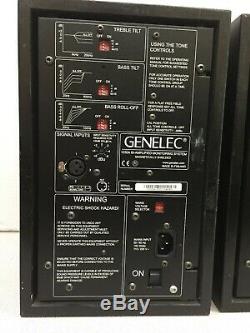 Pair of Genelec 1030A Bi-Amplified Powered Studio Monitors Active Speakers