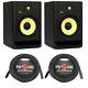 Pair of KRK ROKIT 8 G4 8 inch Powered Studio Monitor RP8G4 with XLR Cables New