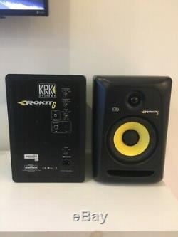 Pair of KRK Systems Black Rokit 6 Powered Active Speakers RP6G3