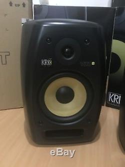 Pair of KRK VXT8 8 Active Powered Black Studio Monitor Speakers Free Shipping