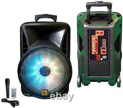 Pair of MR DJ DJ15BAT+ 15 Portable Bluetooth Speaker