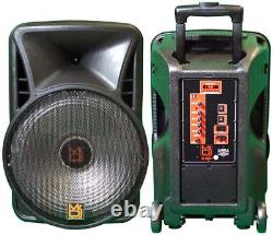 Pair of MR DJ DJ15BAT+ 15 Portable Bluetooth Speaker