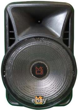 Pair of MR DJ DJ15BAT+ 15 Portable Bluetooth Speaker