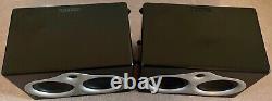 Pair of M-Audio DSM3 Powered Monitor with speaker stands and rack mount mixer