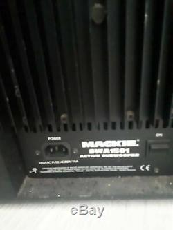 Pair of Mackie SWA 1501 15 Sub powered speakers 500W