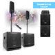 Pair of PA Speaker & Subwoofer Systems 1000w Active Power Live Stage Band Set