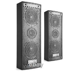 Pair of PA Speaker & Subwoofer Systems 1000w Active Power Live Stage Band Set