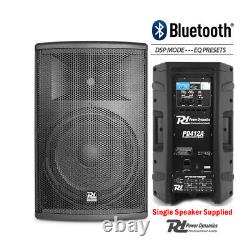 Pair of PD412A 12 Active PA Speakers Bi-Amplified with Bluetooth, Bags 1400W