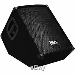 Pair of Powered 10 Floor Monitor PA DJ PRO Audio Speakers Active 10 Monitors