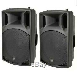 Pair of QTX QX Series QX15A 15 500W Active Powered Moulded PA DJ Speaker
