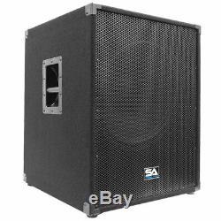 Pair of SEISMIC AUDIO 18 PA POWERED SUBWOOFER Active Speakers 800 Watts Each
