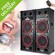 Pair of Skytec Dual 2x 10 Active Powered Speakers Disco Party DJ System 1200W