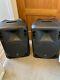 Pair of Studiomaster Drive 12a powered speakers and stands. Collection Only