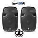Pair of Vonyx 12 Active Powered DJ Speakers PA System Disco Party 1200 Watts