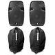 Pair of Vonyx SPJ1200ABT 12 Active Powered Speakers with Bluetooth & Bags 1200W
